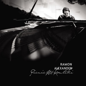 Cover of Picnic at Kontiki by Ramon Alexander — a black-and-white photograph looking across the strings of an open grand piano.